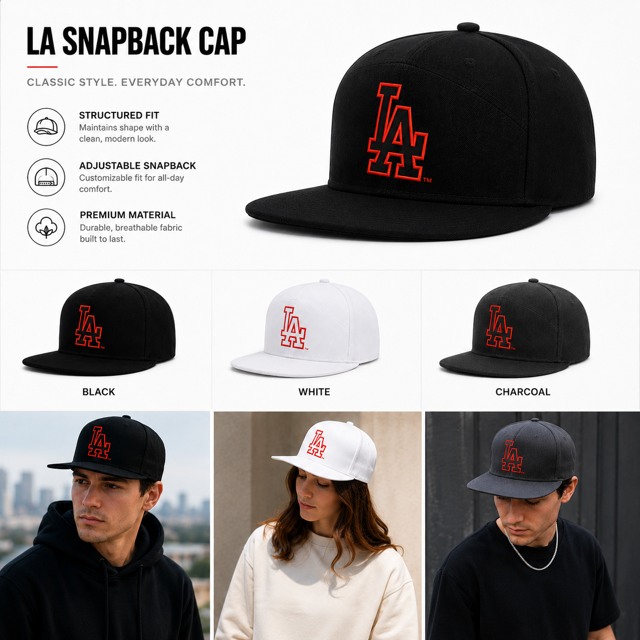 Premium American Twill A Frame Cap - Logo Embroidered 2026