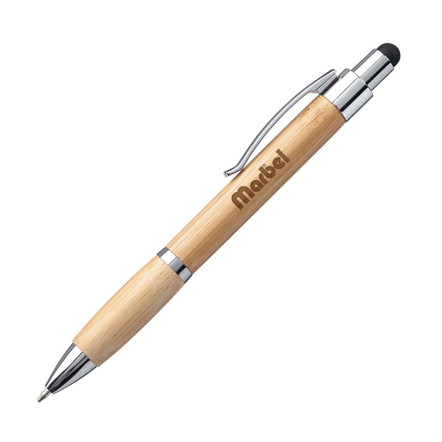 Kafza Bamboo Pen with Stylus - Laser Engraved Logo 2026
