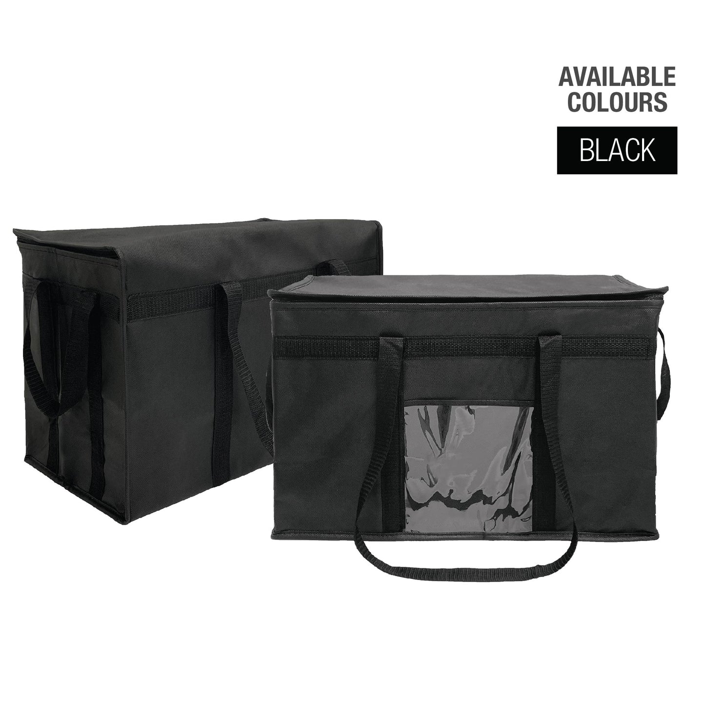 Jumbo Thermal Food Delivery Bag with Extra 2 Sides Handle Bulk 10 pcs - 20"W x 10"D x 13"H - 2.5mm insulation