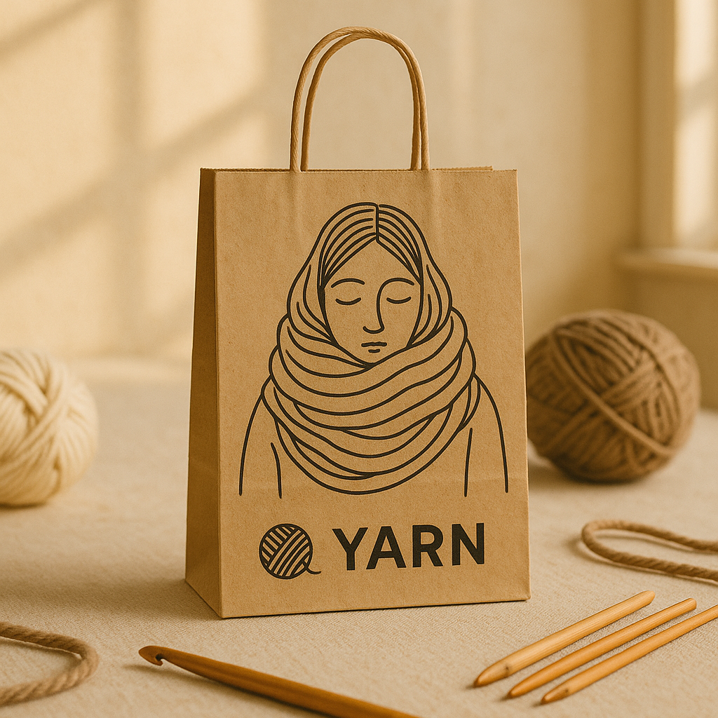 Kraft paper bag with branding