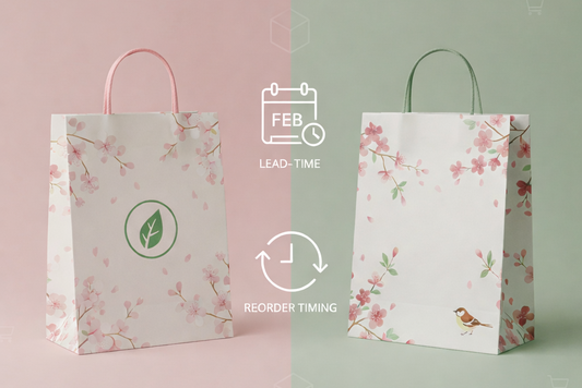 Balancing Wholesale Lead-Time and Reorder Timing for Custom Printed Paper Bags in Spring
