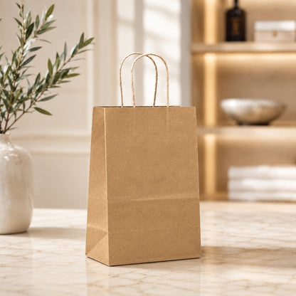 Kraft Paper Bag - Mini Size - 5"W x 3"D x 8"H - 250pcs