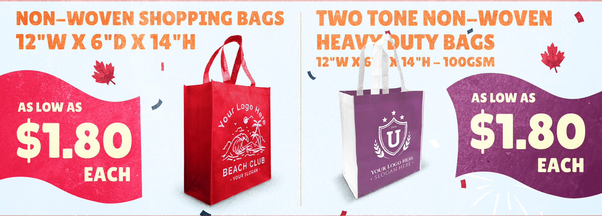 T-Shirt Non-Woven Shopping Bags - 400pcs per Box - Eco Bag Plus T-Shirt Non-Woven Shopping Bags - 400pcs per Box - Eco Bag Plus