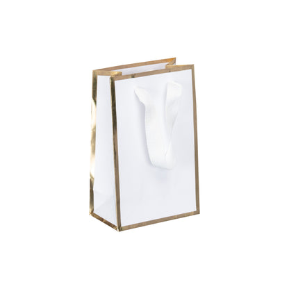 Gold Queen West Gift Bags - 5"W x 3"D x 8"H Pink/Black/White