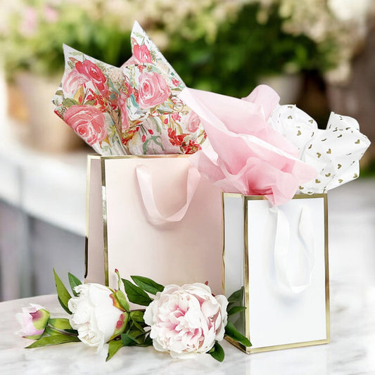 Gold Queen West Gift Bags - 5"W x 3"D x 8"H