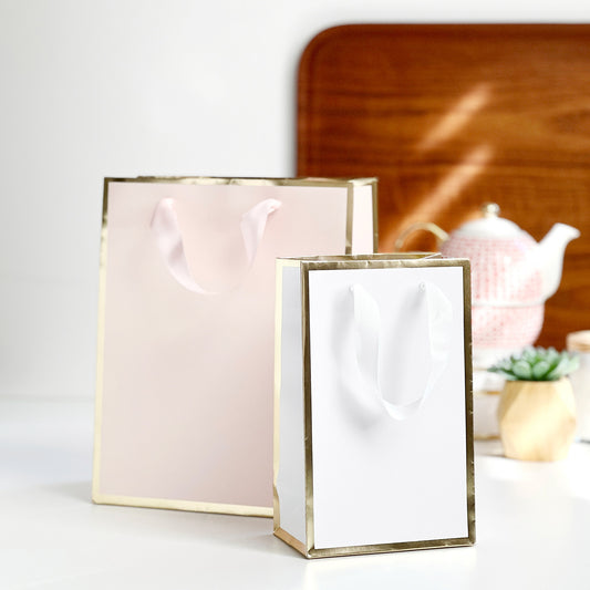 Gold Queen West Gift Bags - 8"W x 4.5"D x 10"H