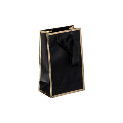 Gold Queen West Gift Bags - 5"W x 3"D x 8"H Pink/Black/White