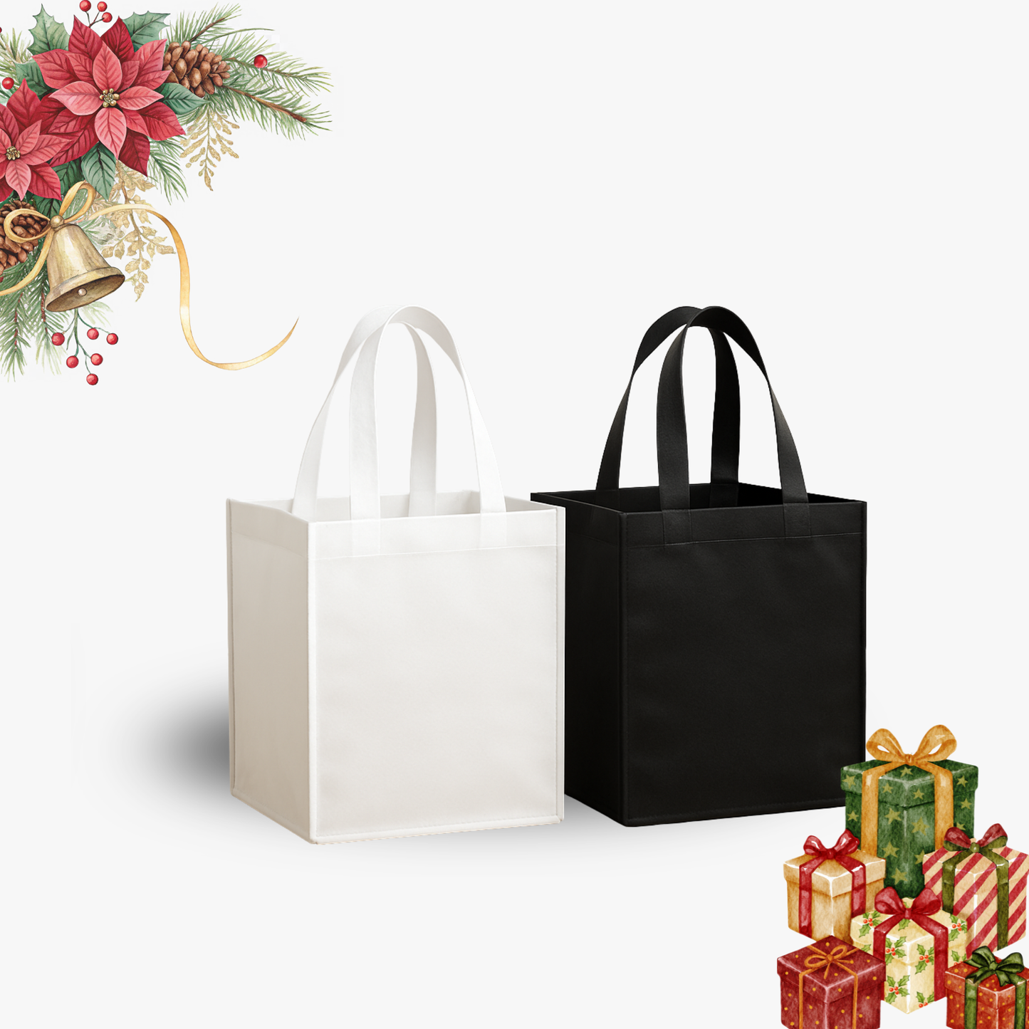 Reusable Non-Woven Shopping Bags Box Size 11"W x 11"D x 13"H - 80gsm