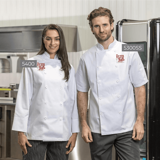 100% Cotton Chef Coats - Logo Embroidered