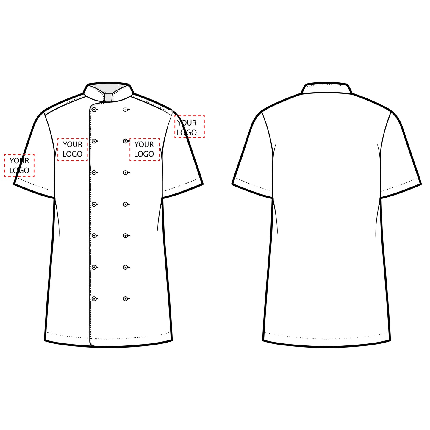 100% Cotton Chef Coats - Logo Embroidered