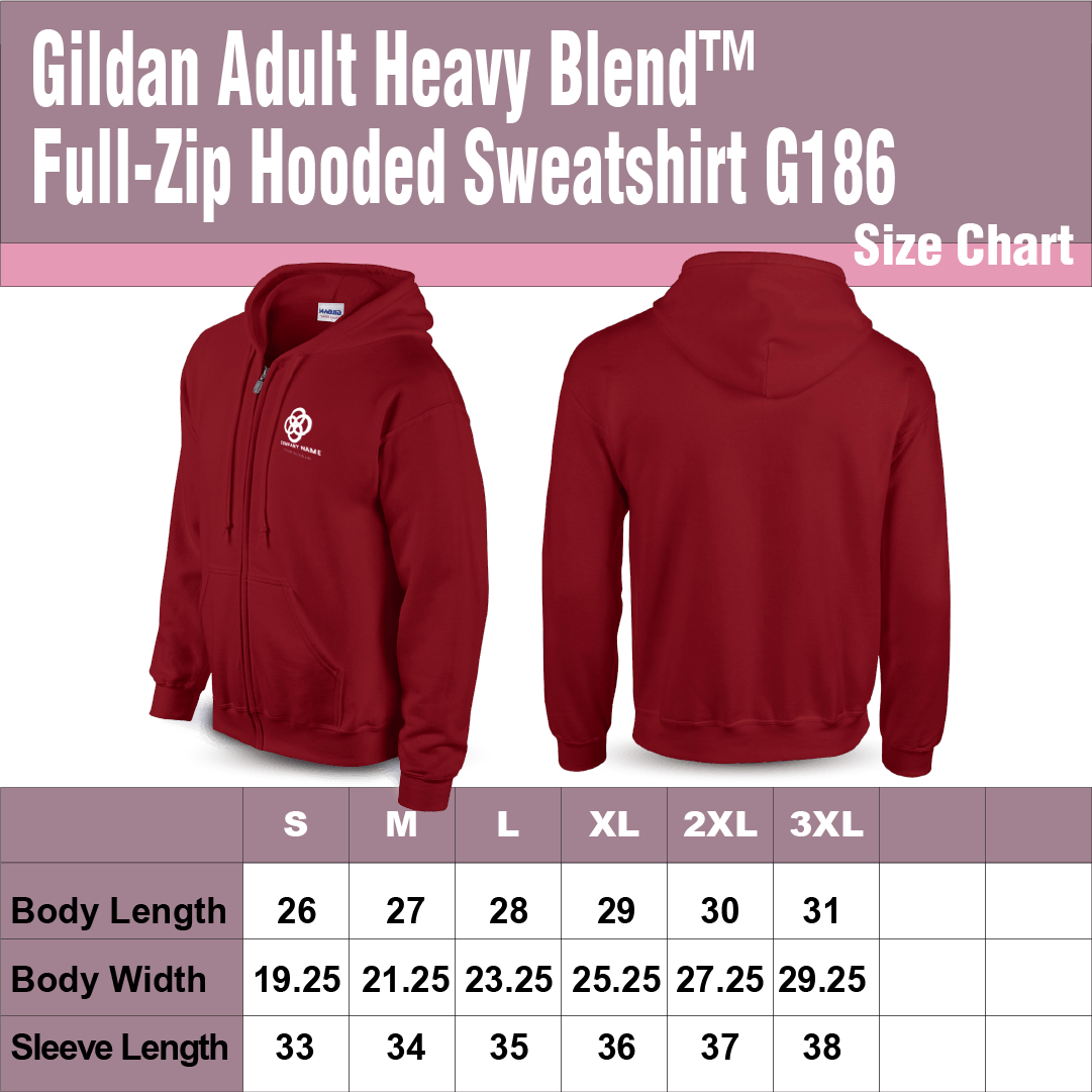 Gildan Adult Heavy Blend™ Full-Zip Hooded Sweatshirt G186