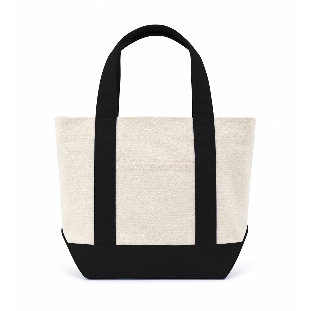 Trader Joe Mini Two-Tone Canvas Carryall Tote Bags 12oz - 12.5"W x 6“Dx 11"H