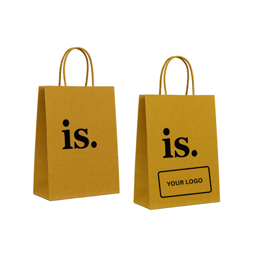 Kraft Paper Shopping Bags - Petite Size 250pcs per Box - 8"W x 4"D x 10"H