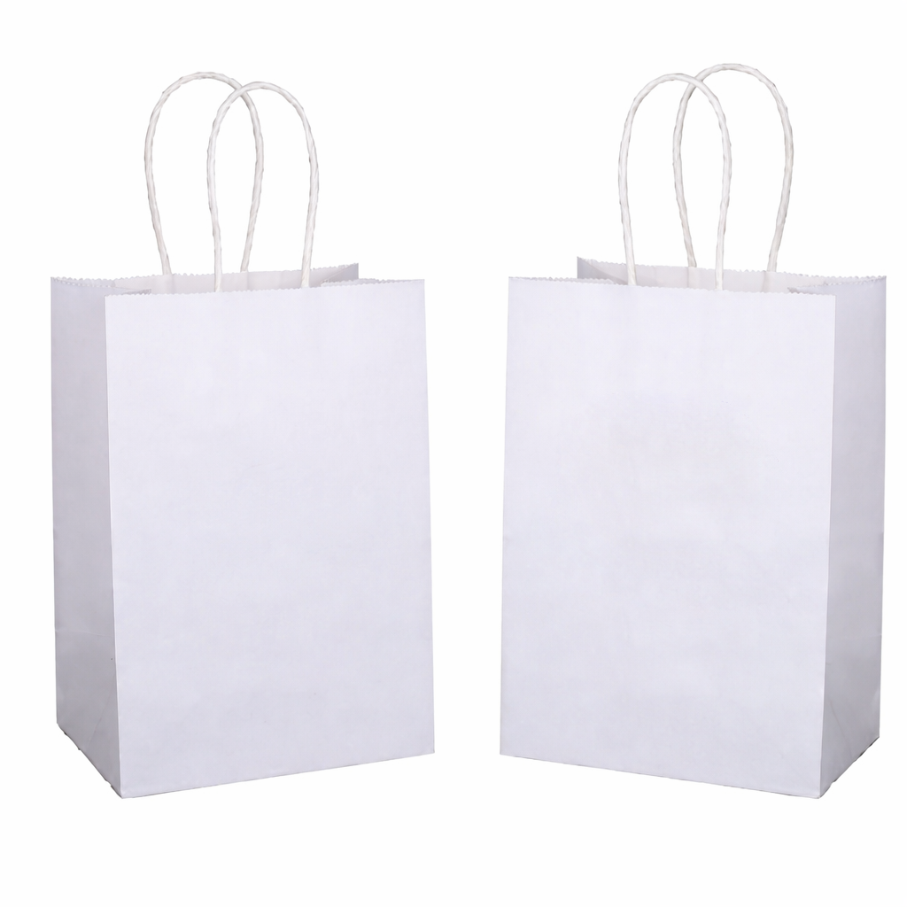 White Paper Bags - Celebrity Size 13"W x 6"D x 15"H -250pcs