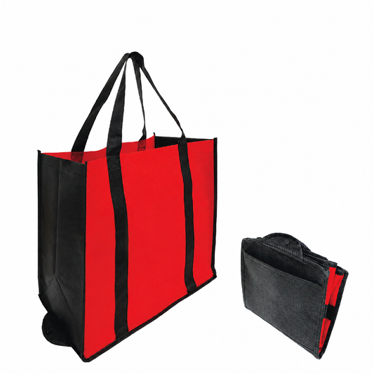 Reusable Shopping Bags Foldable Non-Woven Bag 15"W x 9"D x 15"H -80gsm