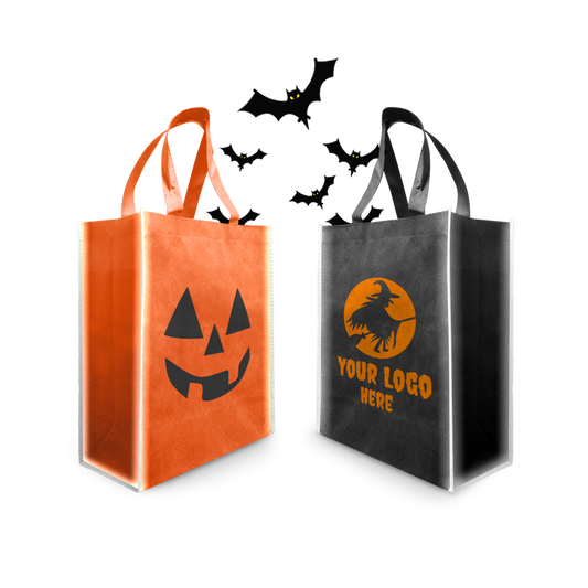 Reflective Non-woven Shopping Bags Halloween Style - Medium 12" x 6" x 14"