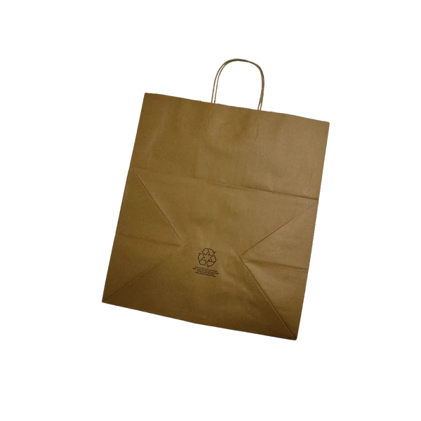 Large Paper Bags - Take Out Size 200pcs per Box - 14"W x 10"D x 15.5"H