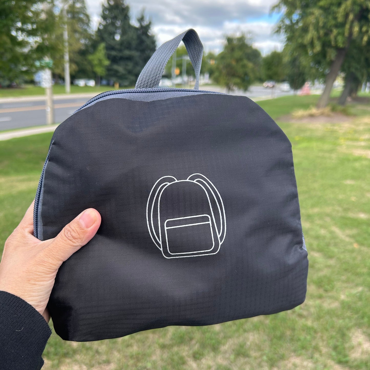 Foldable Backpack 11”W x 6”D x 17”H