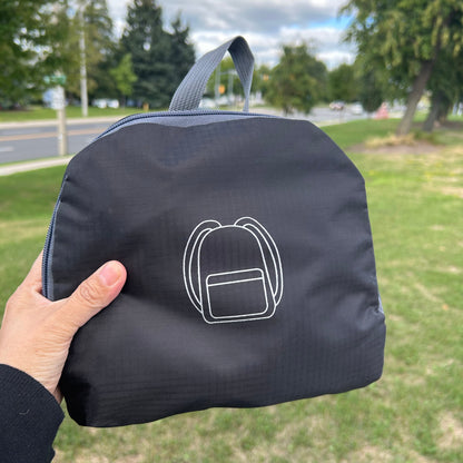 Foldable Backpack 11”W x 6”D x 17”H