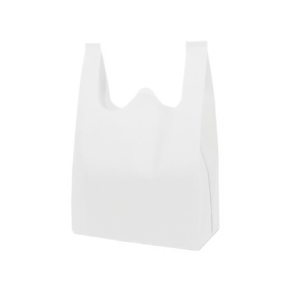 Bulk 400pcs per Box - T-Shirt Non-Woven Shopping Bag 12”W x 22”H + 7"D- 30gsm (Blank)