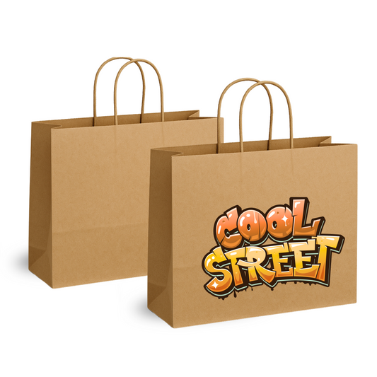Kraft Paper Bags in Bulk - Fashion Size 250pcs per Box - 16"W x 6"D x 12"H