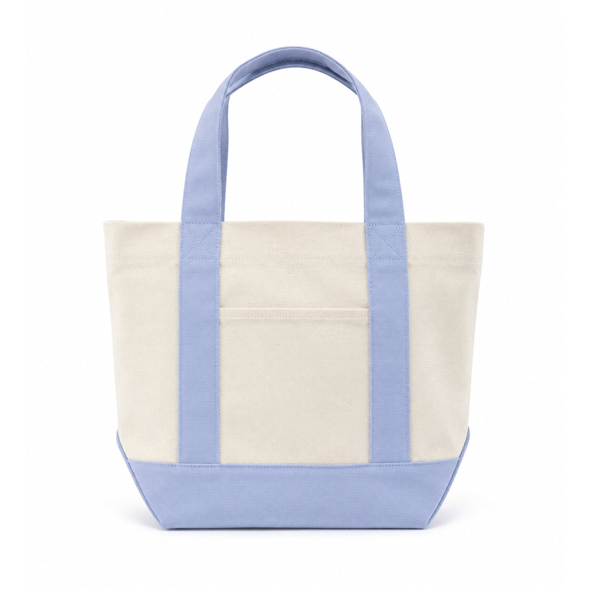 Trader Joe Mini Two-Tone Canvas Carryall Tote Bags 12oz - 12.5"W x 6“Dx 11"H