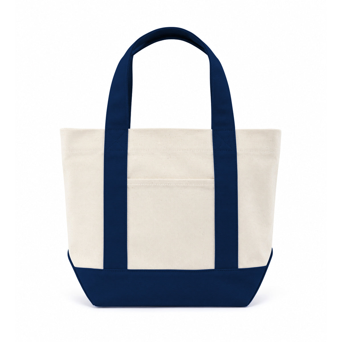 Trader Joe Mini Two-Tone Canvas Carryall Tote Bags 12oz - 12.5"W x 6“Dx 11"H