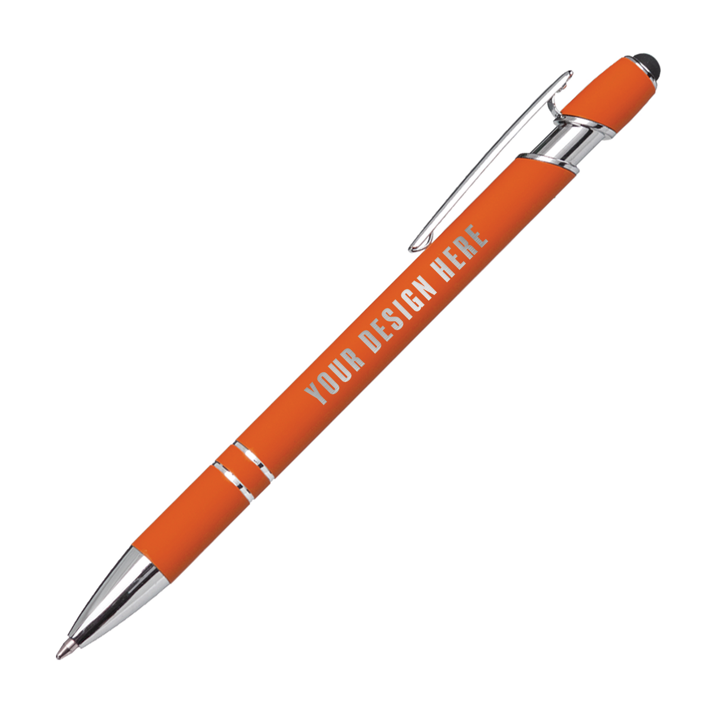 Kurt Soft Touch Metal Pen with Stylus - Laser Engraved Logo