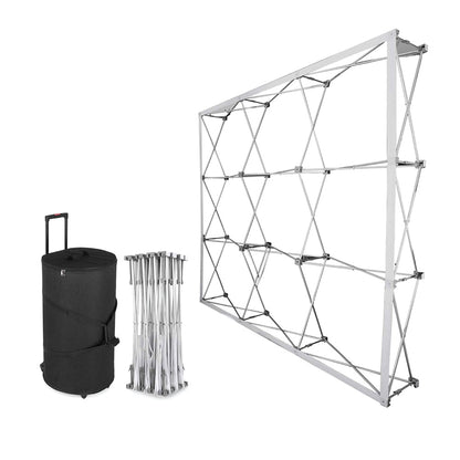 Adjustable telescopic media wall stand with carry bag