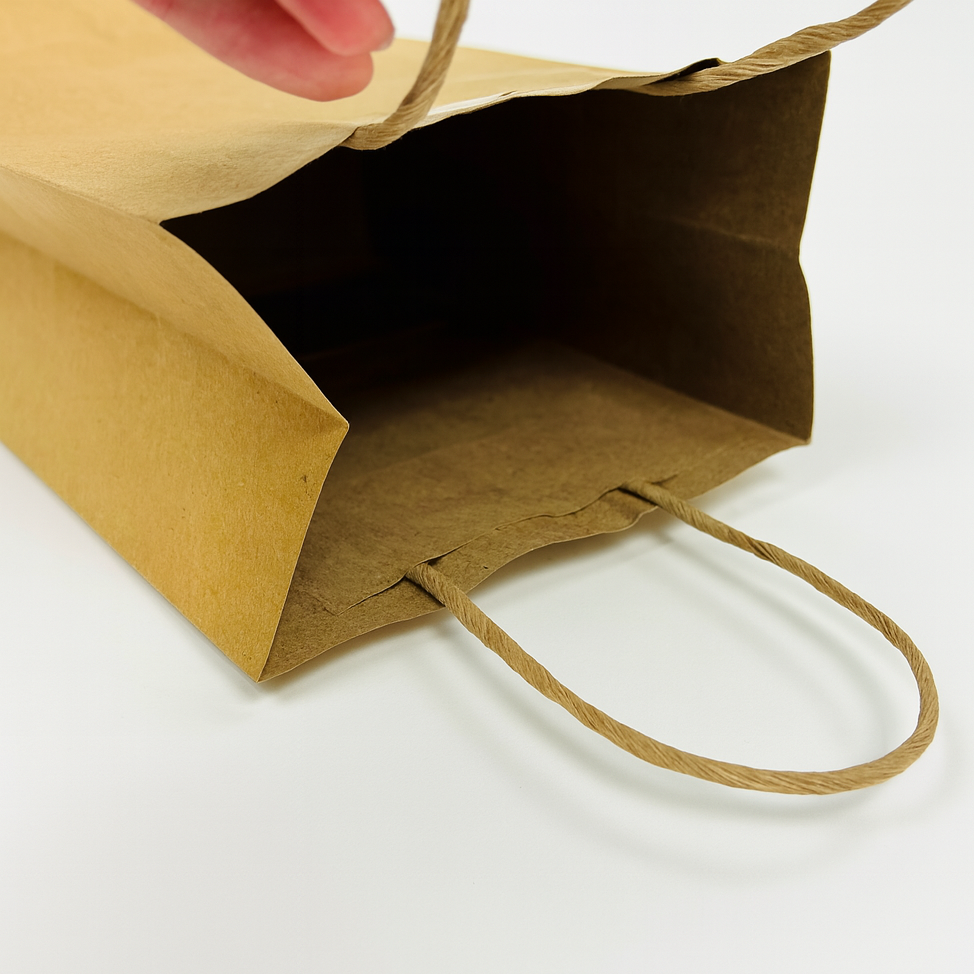 Brown paper bag with a twist handle