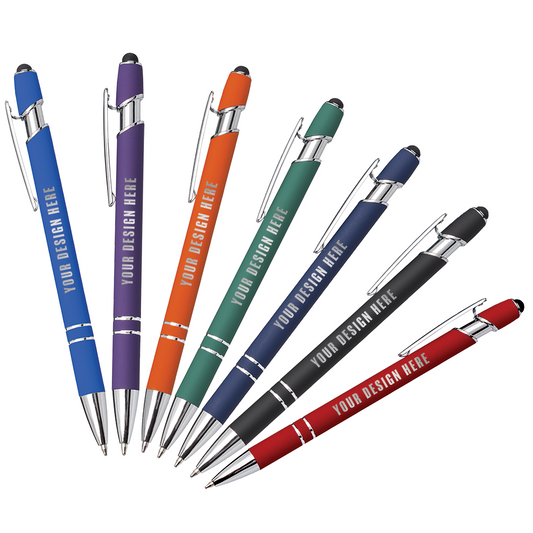 Kurt Soft Touch Metal Pen with Stylus - Laser Engraved Logo