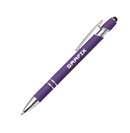 Kurt Soft Touch Metal Pen with Stylus - Laser Engraved Logo 2026