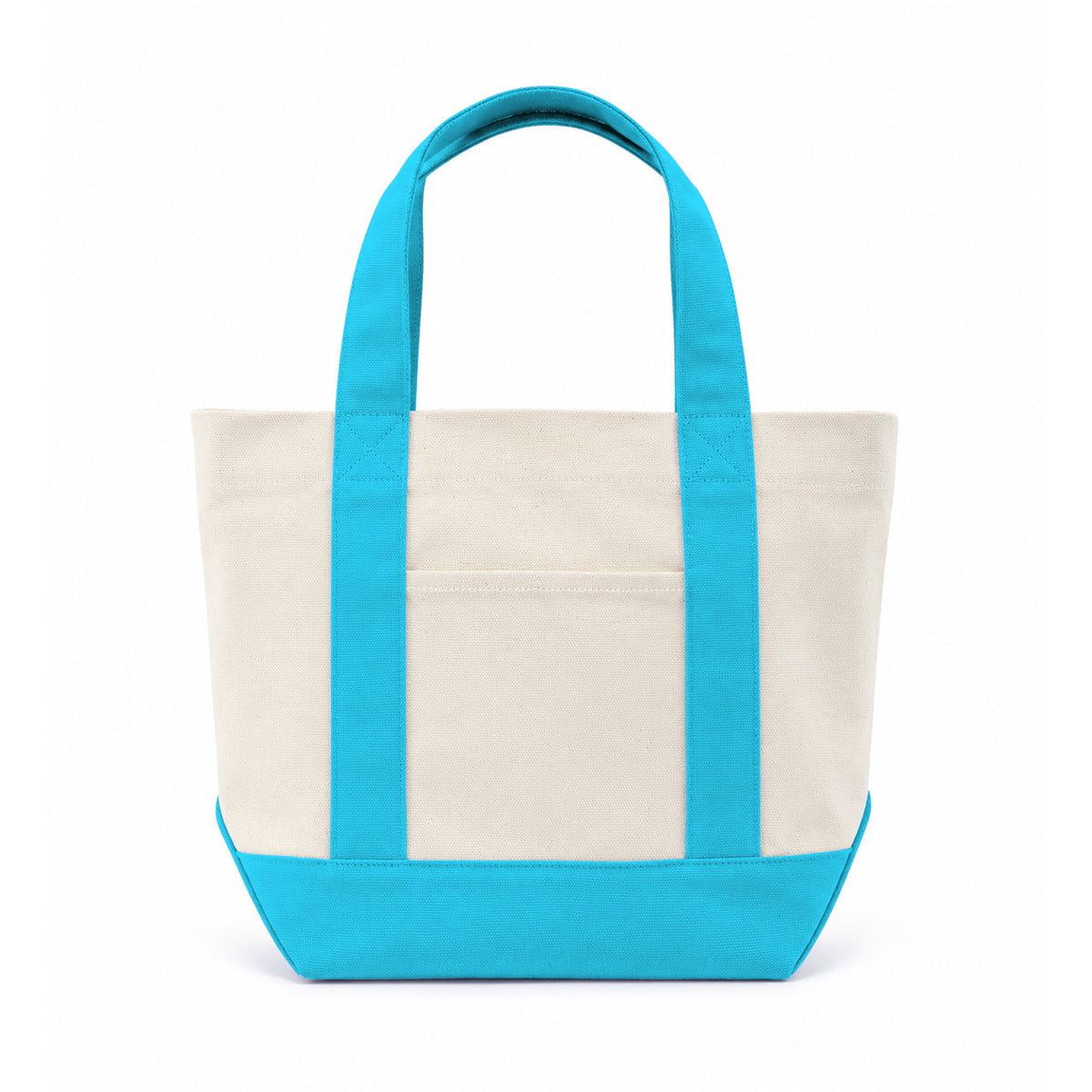 Trader Joe Mini Two-Tone Canvas Carryall Tote Bags 12oz - 12.5"W x 6“Dx 11"H