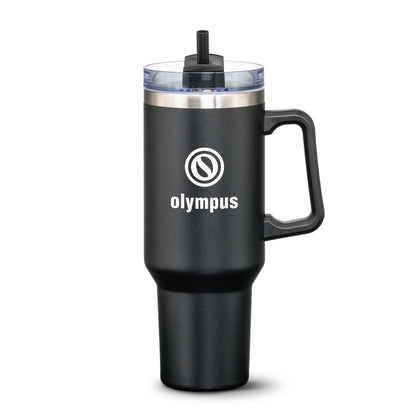 Double Insulated Compeer Handle Travel Mug w/Straw 40oz - Single Color 2026