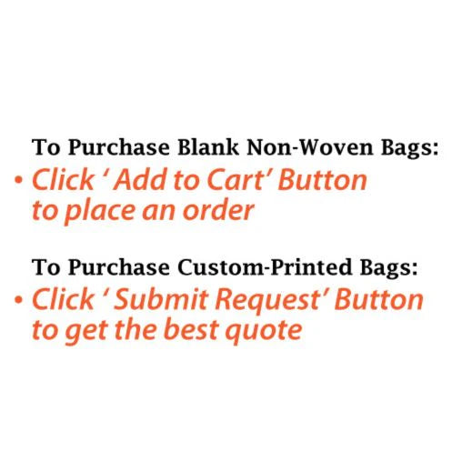 Reusable Non-woven Bags Heavy Duty - Two Tone - 12"W x 6"D x 14"H - 100gsm