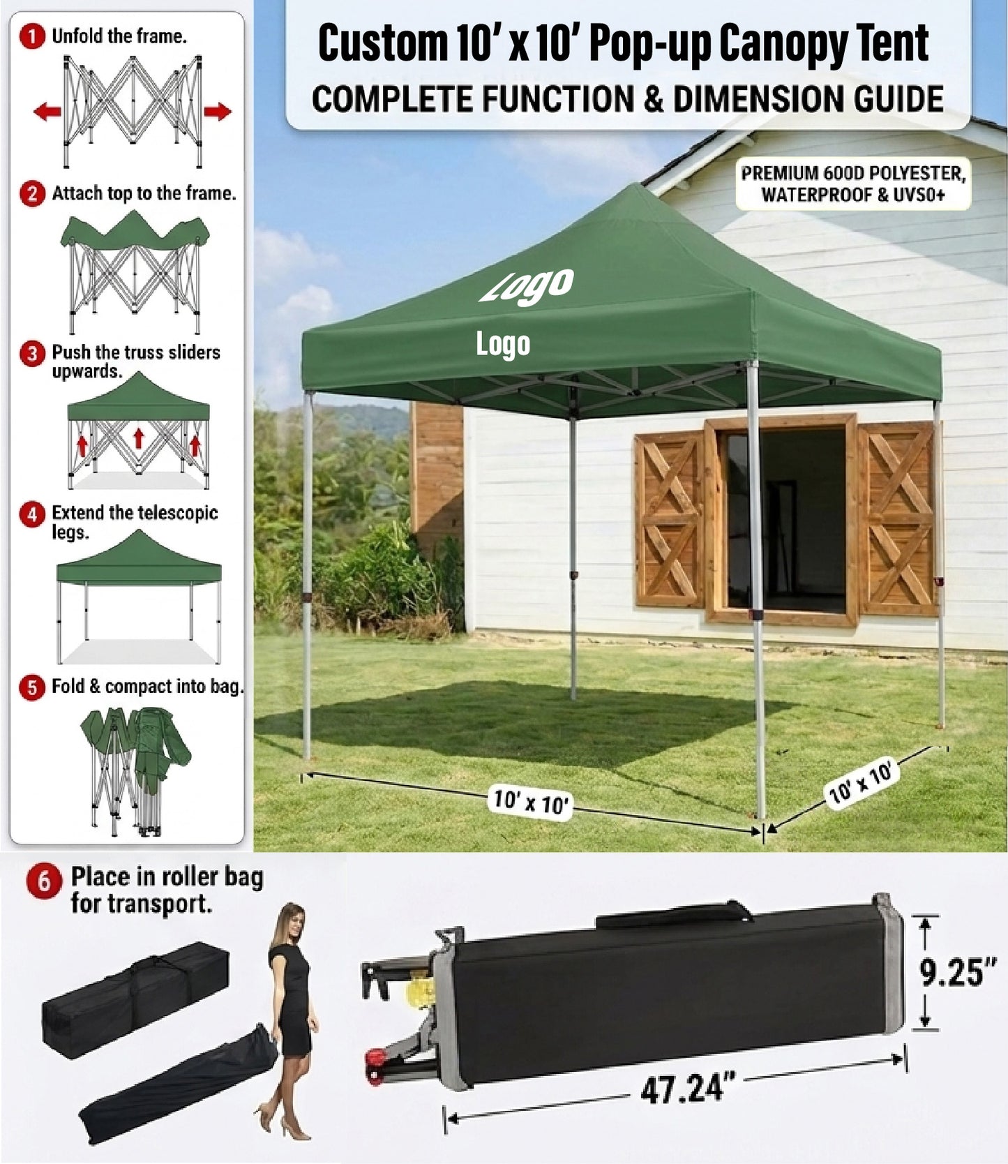 10x10 pop up aluminum canopy frame