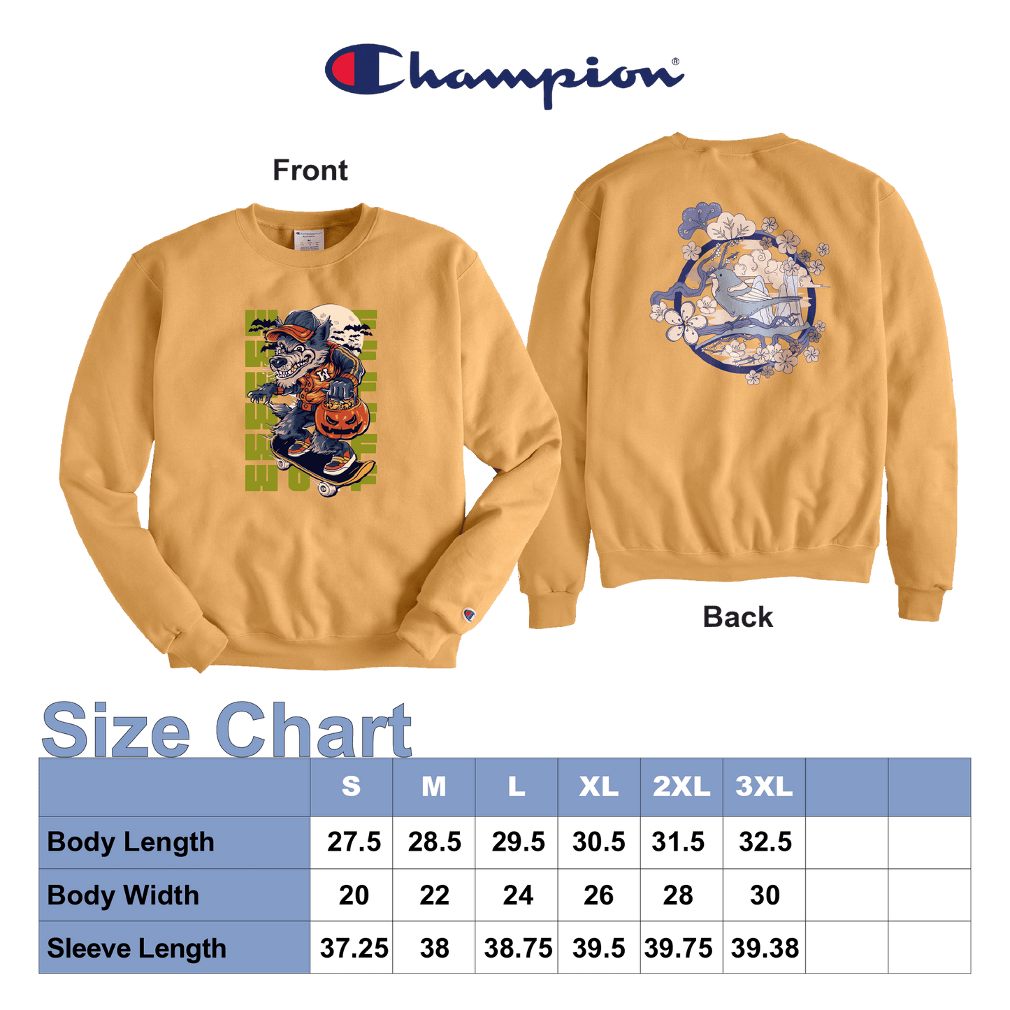 Champion Adult Powerblend® Crewneck Sweatshirt S600 - Screen/DTF Print 2026