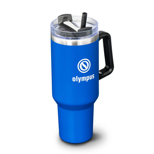 Double Insulated Compeer Handle Travel Mug w/Straw 40oz - Single Color 2026