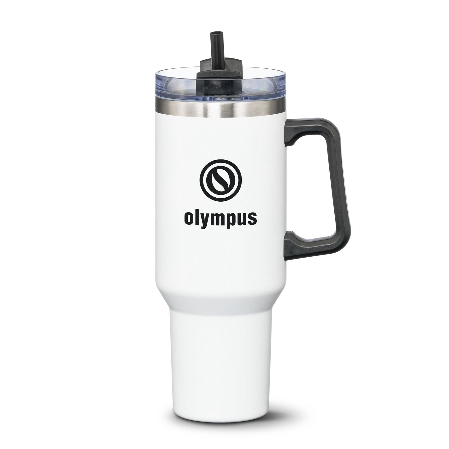 Double Insulated Compeer Handle Travel Mug w/Straw 40oz - Single Color 2026