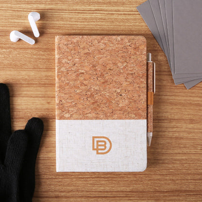 Montado Cork And Linen Journal with Cork Covered Pen Set - Single Colo 2026