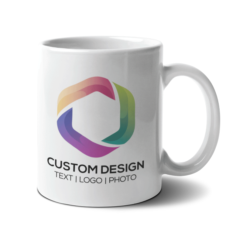 11oz. Customizable White Ceramic Mug - Full Color Sublimation 2026