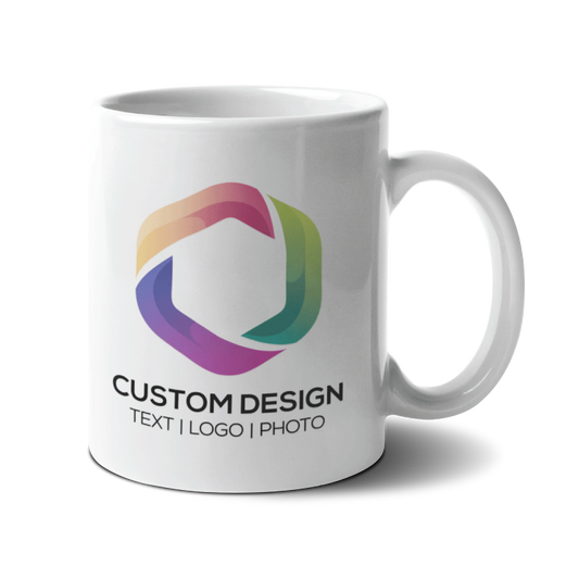 11oz. Customizable White Ceramic Mug - Full Color Sublimation 2026
