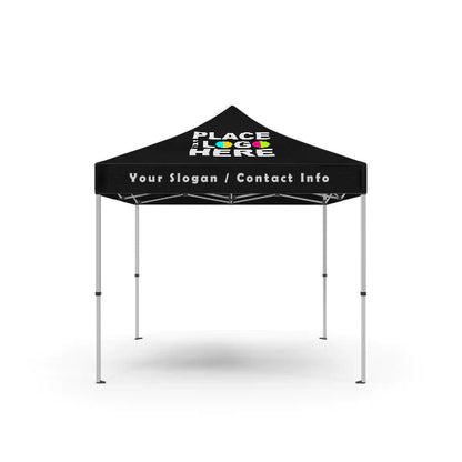 Black custom printed 10x10 canopy tent