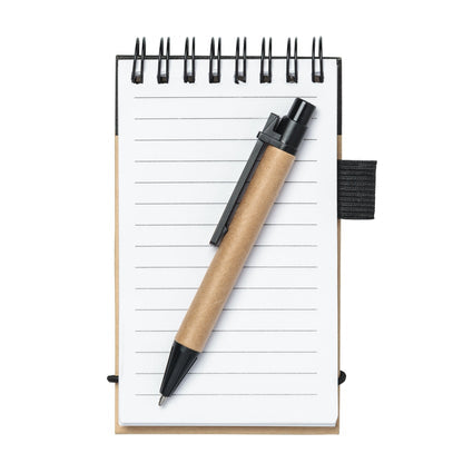 Recycled Flip-up Notepad and Pen Set - Single Color or Full Color Prin 2026