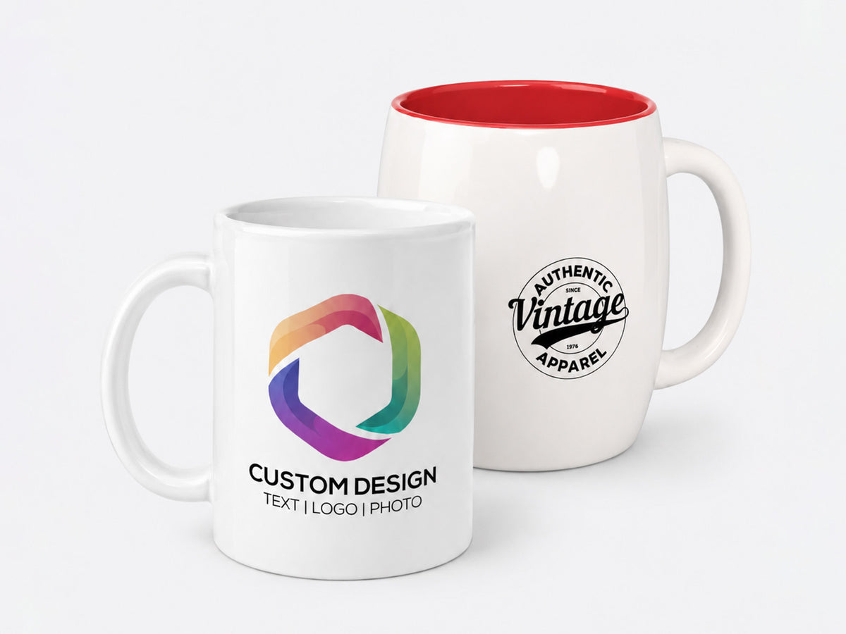Custom printed mugs and cups