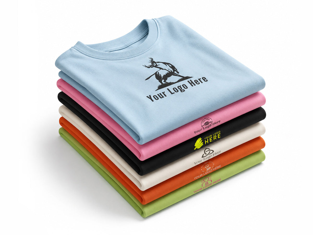 Custom printed T-shirts and polo shirts