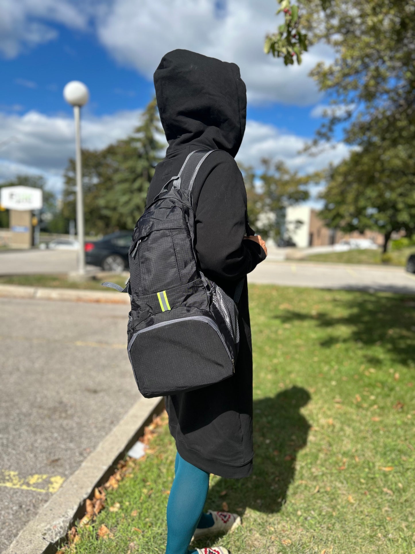 Foldable Backpack 11”W x 6”D x 17”H