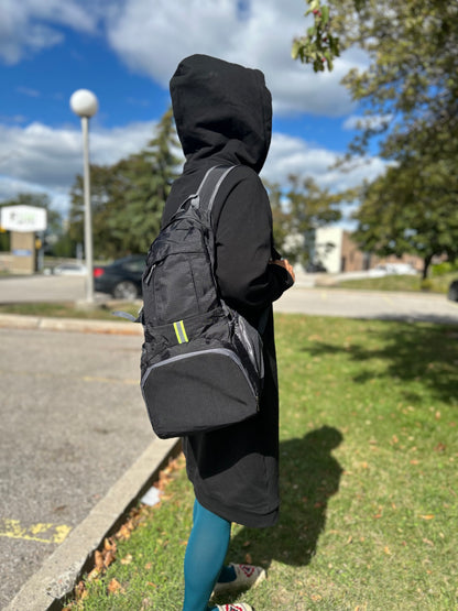 Foldable Backpack 11”W x 6”D x 17”H