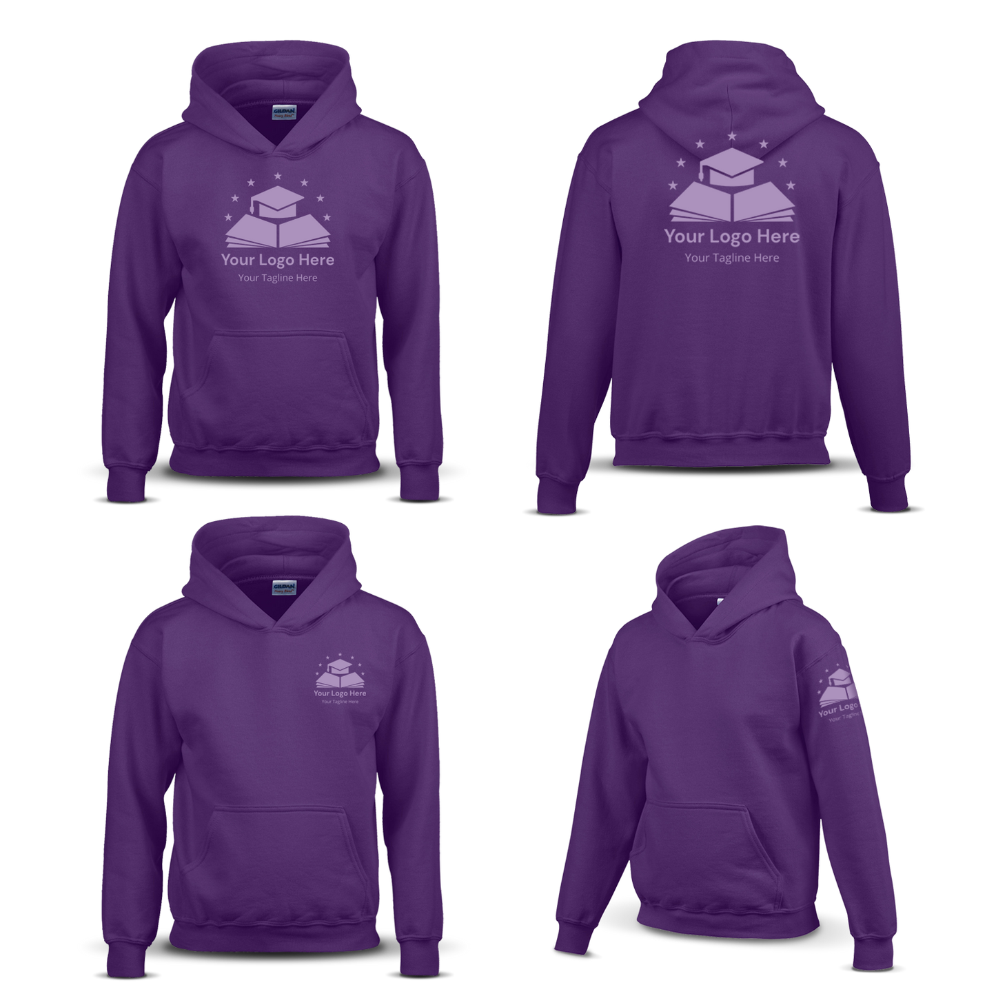 Gildan Youth Heavy Blend Hooded Sweatshirt G185B - Screen/DTF Printing