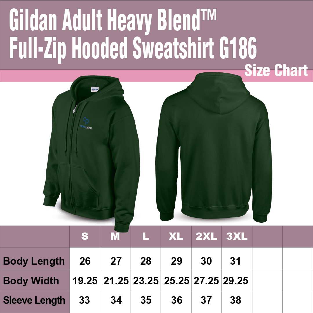Gildan Adult Heavy Blend™ Full-Zip Hooded Sweatshirt G186 - Embroidere 2026